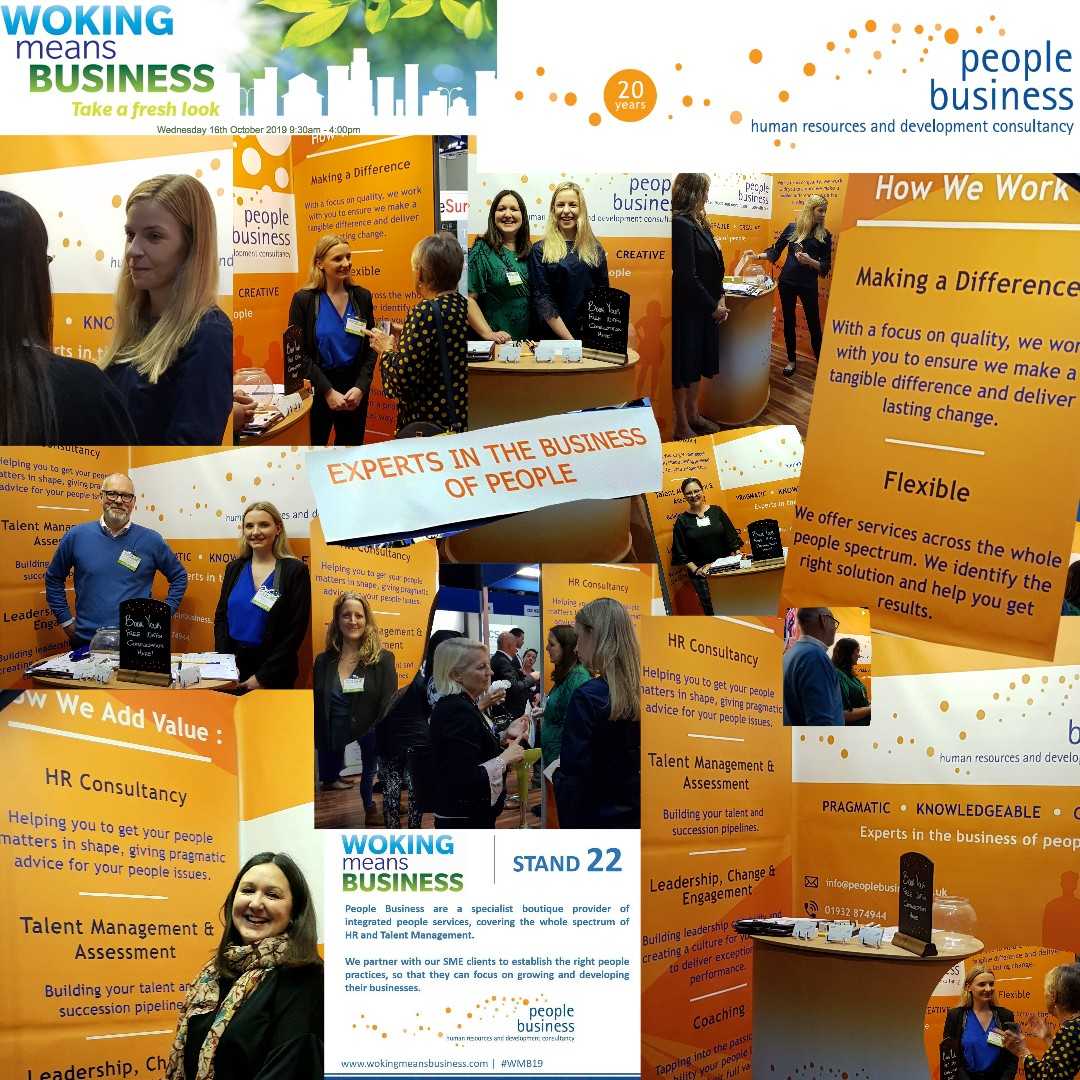 PeopleBusiness1's tweet photo. The atmosphere at Woking means Business was absolutely buzzing on Wednesday! Thanks to all who stopped by our stand to discuss the wide range of services that we offer across the people spectrum. We look forward to WMB20!
#WMB19 #HR #SupportLocal #peoplepractices https://t.co/u9Wq6OBiHK