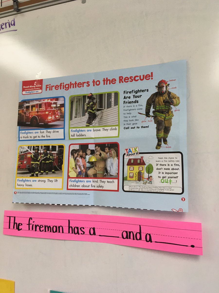 MrsCherryEL's tweet photo. 1st grade EL Language Objective: Students can tell about fireman gear by using visuals and a sentence frame. FINE ARTS: drawing with color pencils and we did creative movement to fireman actions. 🚒 Don’t you just love these pictures and sentences?!?!  #FAMEatBES @brookhillelem https://t.co/BcTtvjaIj5