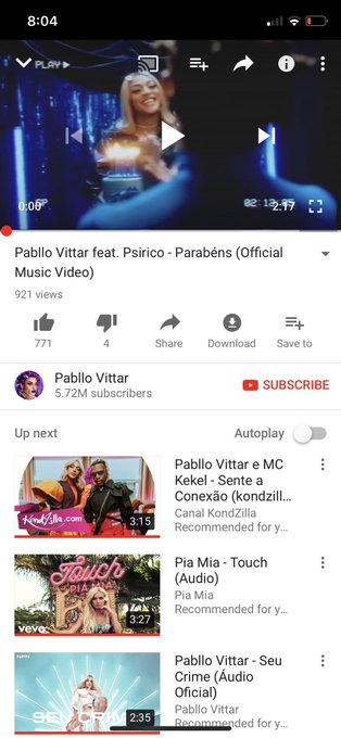 Meu Deus! @pabllovittar PARABÉNS! ???? https://t.co/qiKCNRWw48