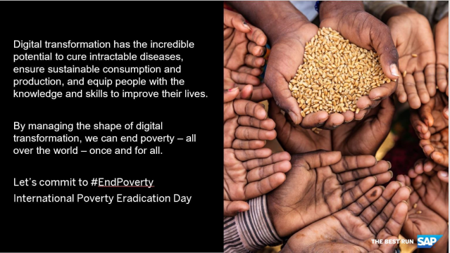 reuben_DBricks's tweet photo. We are committed towards UN Goals in eradicating poverty. By managing the shape of digital transformation and equip people with the knowledge and skills, we can improve their lives and end poverty. #TheBestRun https://t.co/fOQPNPXyIy https://t.co/m2pL7ULgaY