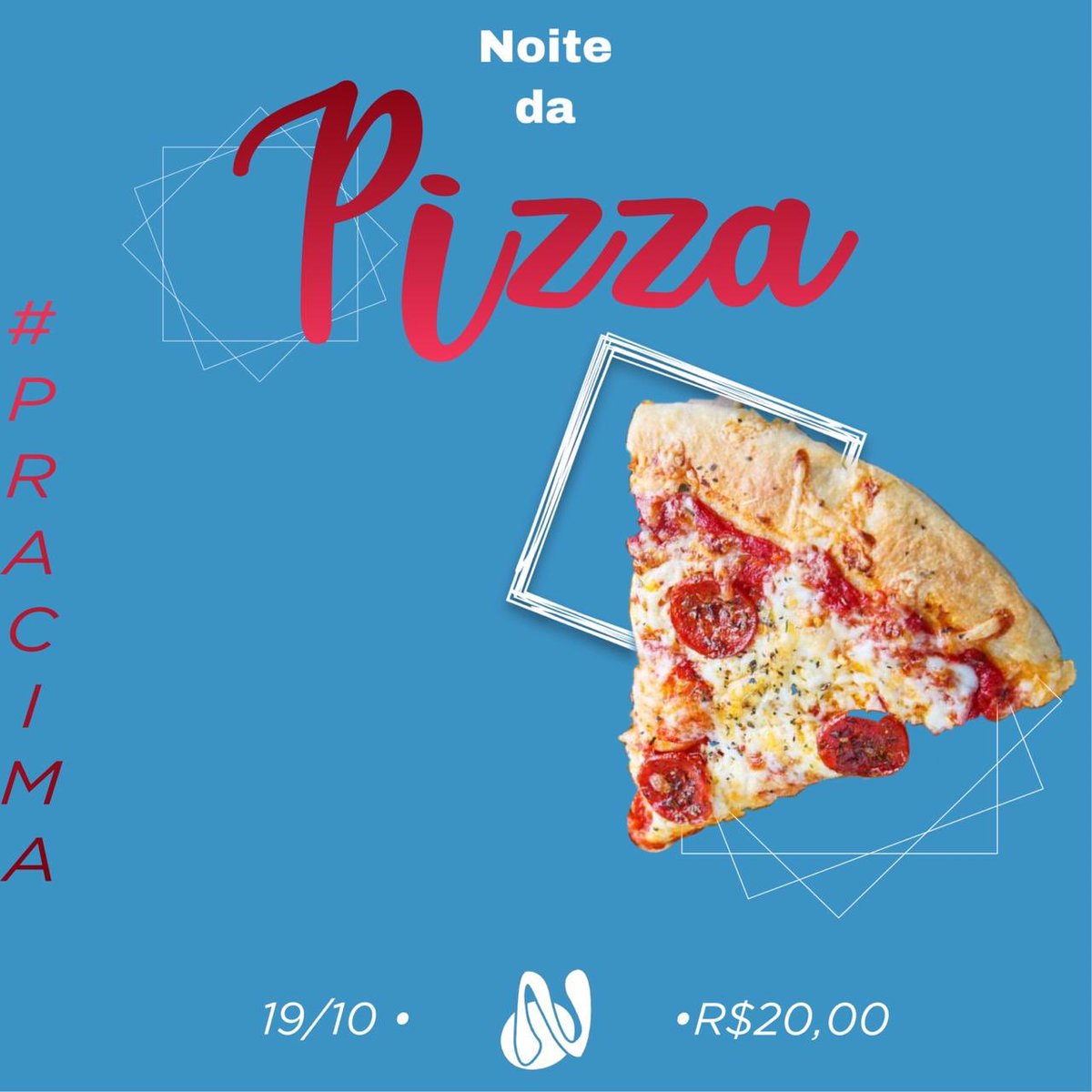Sábado agora em pessoal!! Cola com a gente que vai ser FERA!!! ❤️🍕