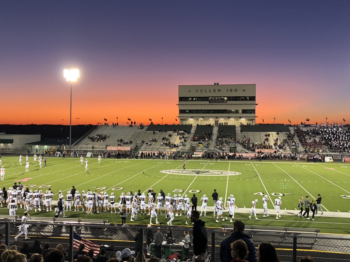 Friday Night Lights...on a Thursday.  #godragons #txhsfb #sunset #nofilter