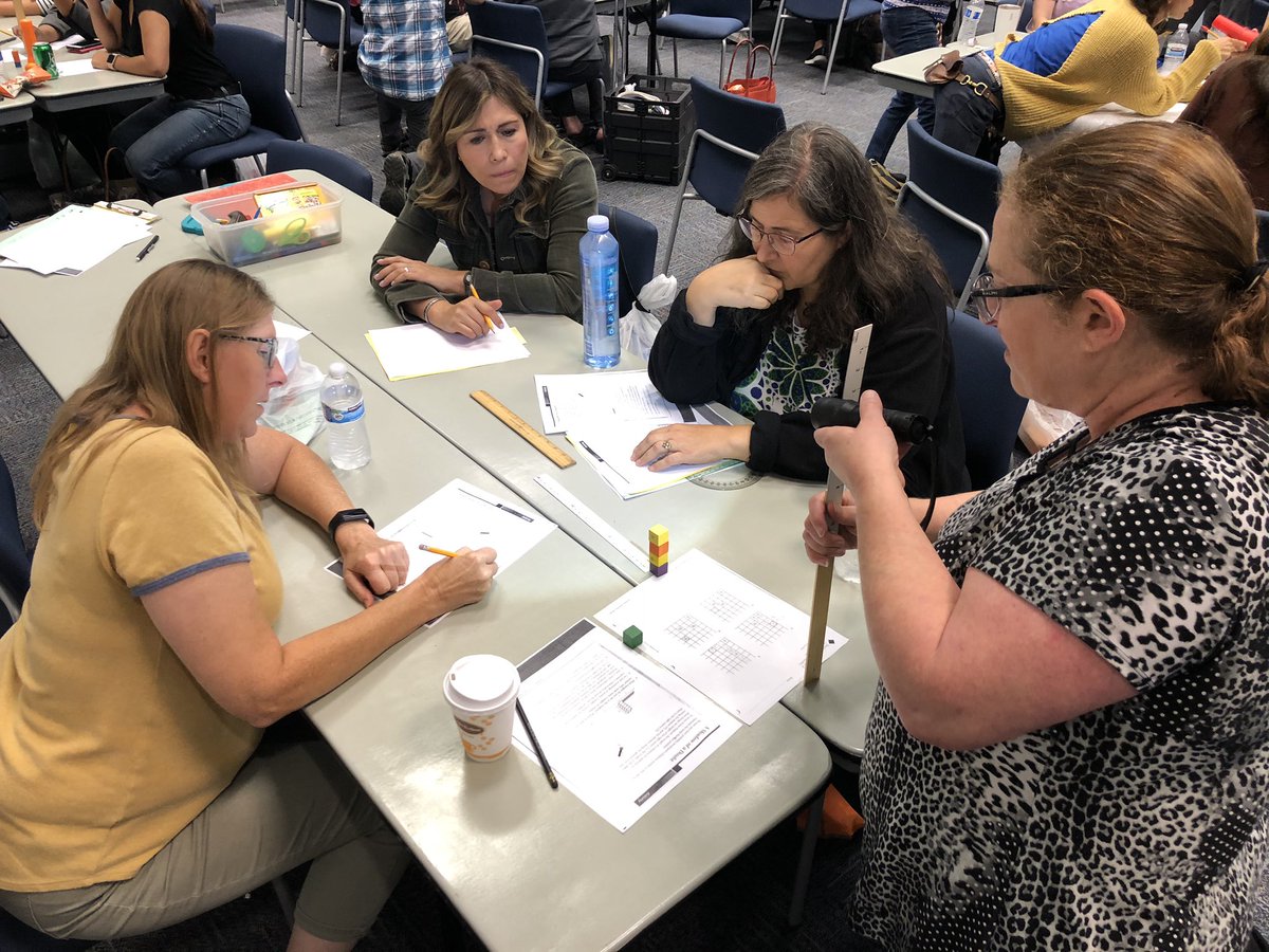 Exploring proportions and similarity with shadows in the middle school session with Michael Hunt.