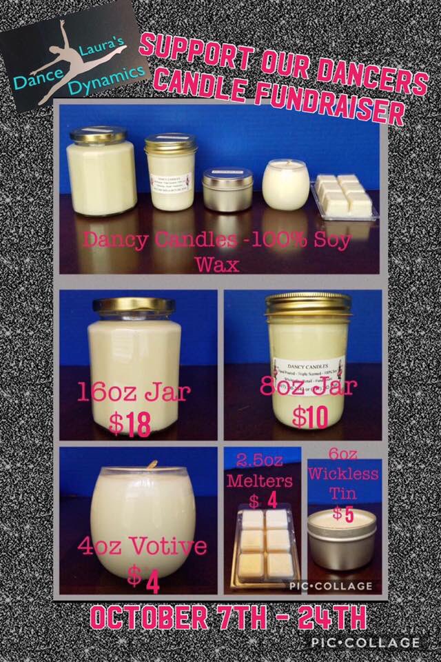 DanceAtLDD's tweet photo. Our candle fundraiser ends in 1 week! Sell as many as you can and 40% of your sales goes directly to your dance account! 💕🕺 https://t.co/EW6tOXZDPB