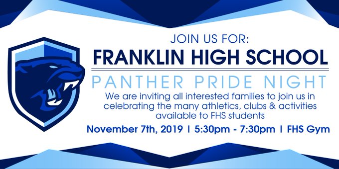 Reminder: Panther Pride Night - Nov 7 Reminder: Panther Pride Night - Nov 7