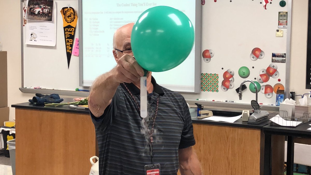 pulaskiAPchem's tweet photo. Thanks to Dave Wentworth for coming in today and performing liquid nitrogen demos to our AP Chemistry and Organic Chemistry students today at Pulaski. #RaiderStrong https://t.co/1j3qFoXj7x