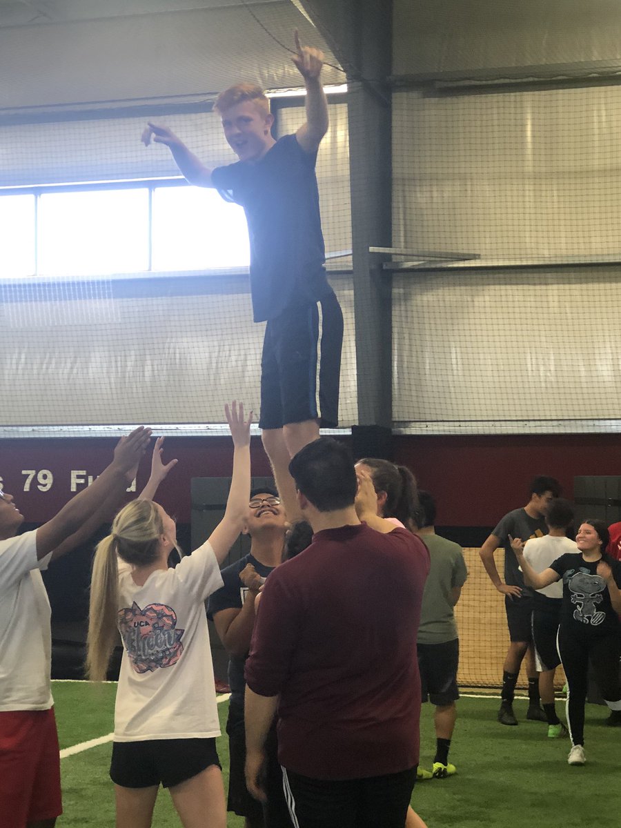We had a great time teaching <a href="/EmporiaSoccer/">EHS Boys Soccer</a> about cheer today! #OneTeam #EmporiaProud