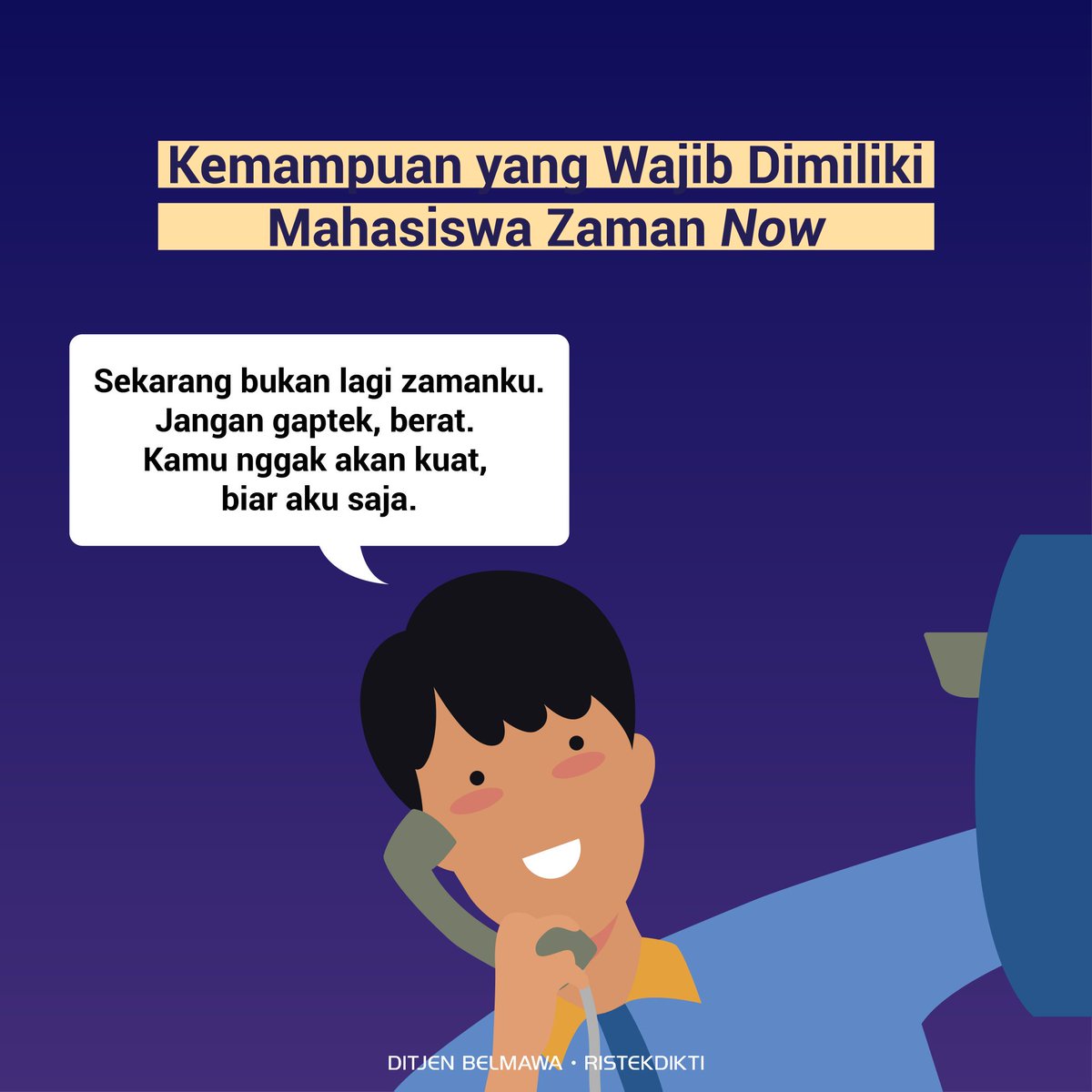 Kemdiktisaintek's tweet image. Halo #SobatBelmawa!
Persaingan dunia kerja semakin ketat sejak Era Masyarakat Ekonomi ASEAN (MEA) tahun 2015 sehingga perlu adanya persiapan mengenai skill yang perlu dikembangkan sejak masih menjadi mahasiswa. 
#Ristekdikti #Belmawa