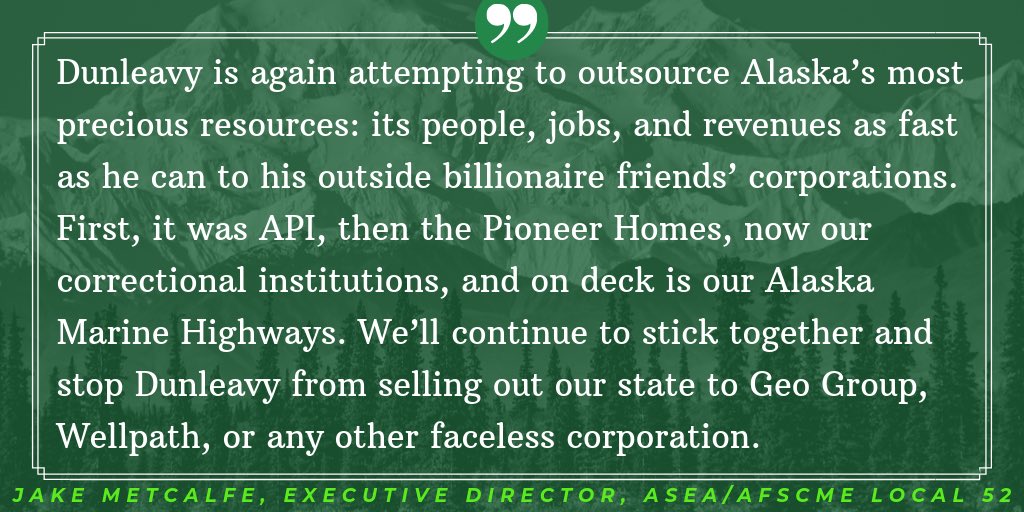 ASEALocal52's tweet photo. Alaskans didn’t tolerate this behavior before, and we won’t tolerate it now. We will continue to stick together to protect #publicservices
➡️https://t.co/bFHi4MVOk3
#GoodGovernment #AlaskaDriven #akleg #akgov #1u https://t.co/zuDk3bV0Lh