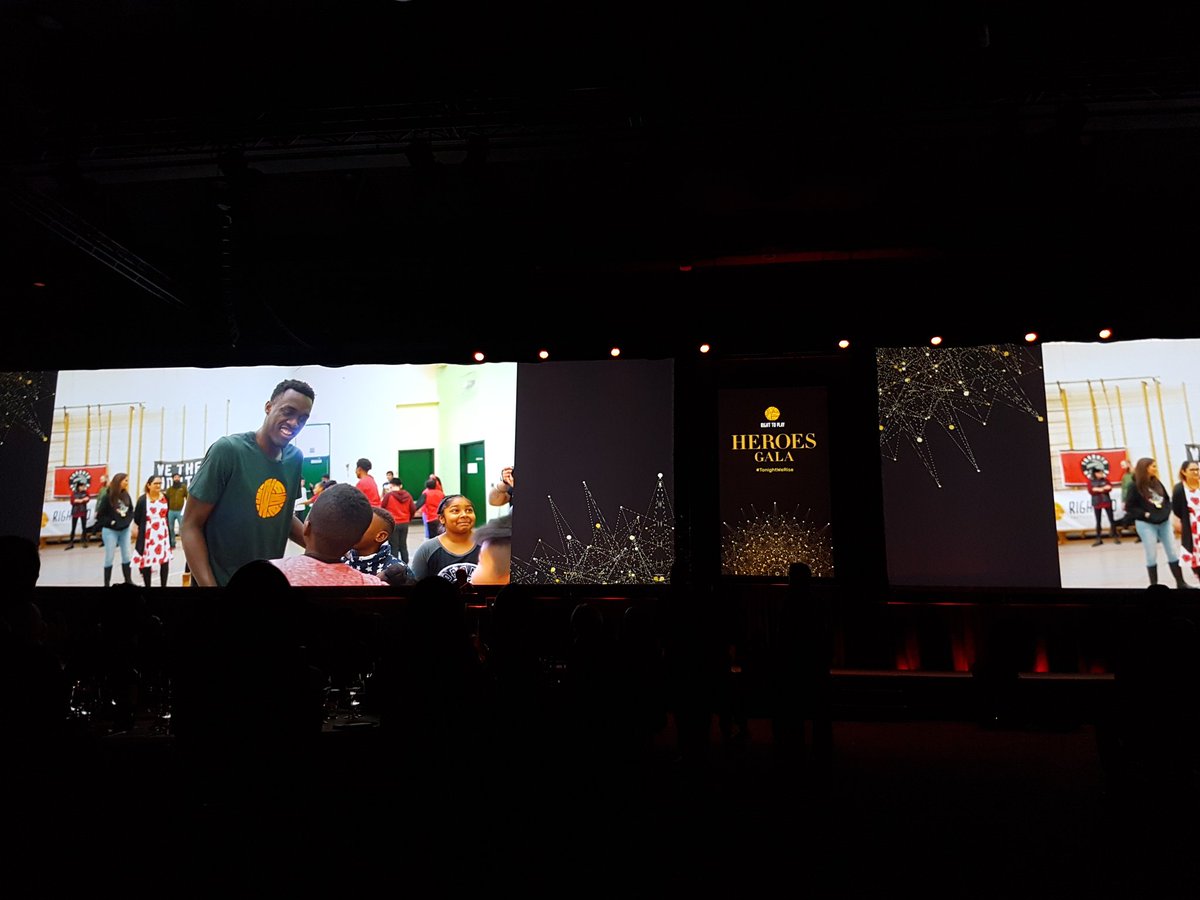 Larry Tanenbaum, Chairman of Maple Leaf Sports & Entertainment, and Right To Play board member, introduces tonight’s Athlete Hero Award recipient, @pskills43, “a Raptors superstar with a huge heart and a championship ring!”
Thank you to Pascal Siakam for your support.