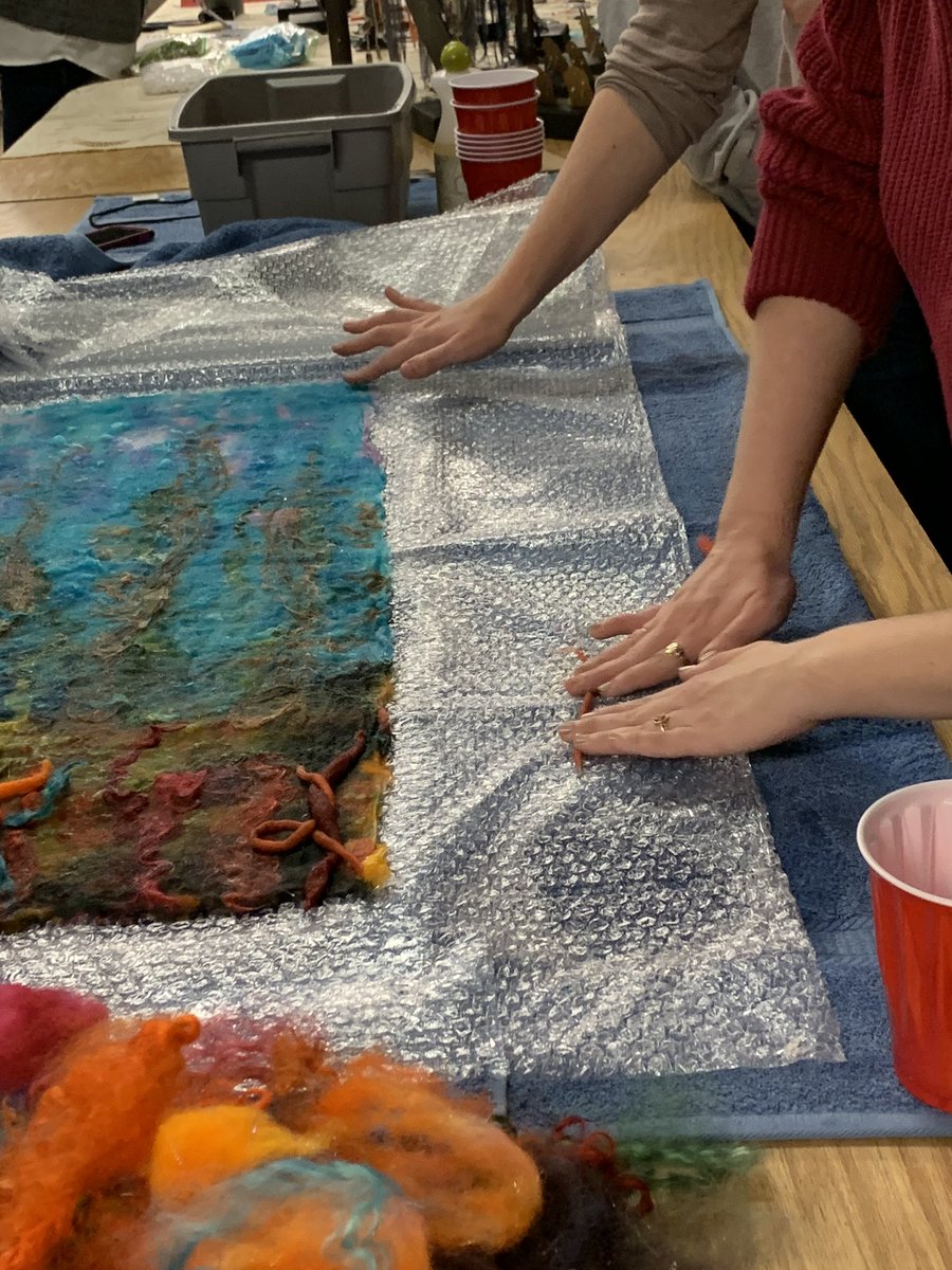 WisconsinArtEd's tweet photo. Fabulous reception and printmaking, #felting #crocheting and more @hamiltonwoodtyp with #WAEAfall19 conference #makersmarkwt w/ talented #artsed #artisans great camaraderie!! https://t.co/e6thUfuobO