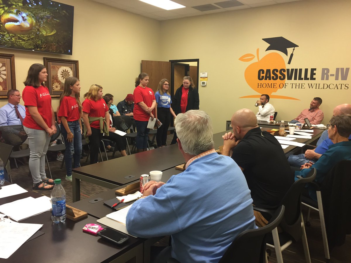 Three cheers for our <a href="/CassvilleFCCLA/">Cassville FCCLA</a>  students who presented to our Board of Education tonight! 🎉🎉🎉
