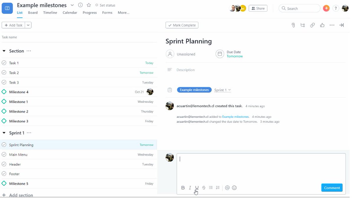 Asana Gantt Chart Template