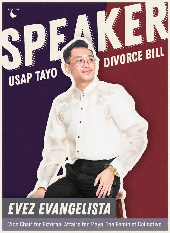 mayacollective's tweet photo. Happy Friday everyone! 💖🐦

@StraightTapat is holding a discussion on the Divorce Bill, in partnership with Maya: The Feminist Collective, this afternoon in Y507!

Our Secretary-General @tediwow_ , and VP for External Affairs @evezevangelista are our speakers for the discussion! https://t.co/NdcGQqICcb