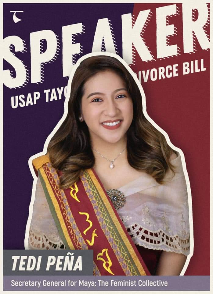 mayacollective's tweet photo. Happy Friday everyone! 💖🐦

@StraightTapat is holding a discussion on the Divorce Bill, in partnership with Maya: The Feminist Collective, this afternoon in Y507!

Our Secretary-General @tediwow_ , and VP for External Affairs @evezevangelista are our speakers for the discussion! https://t.co/NdcGQqICcb