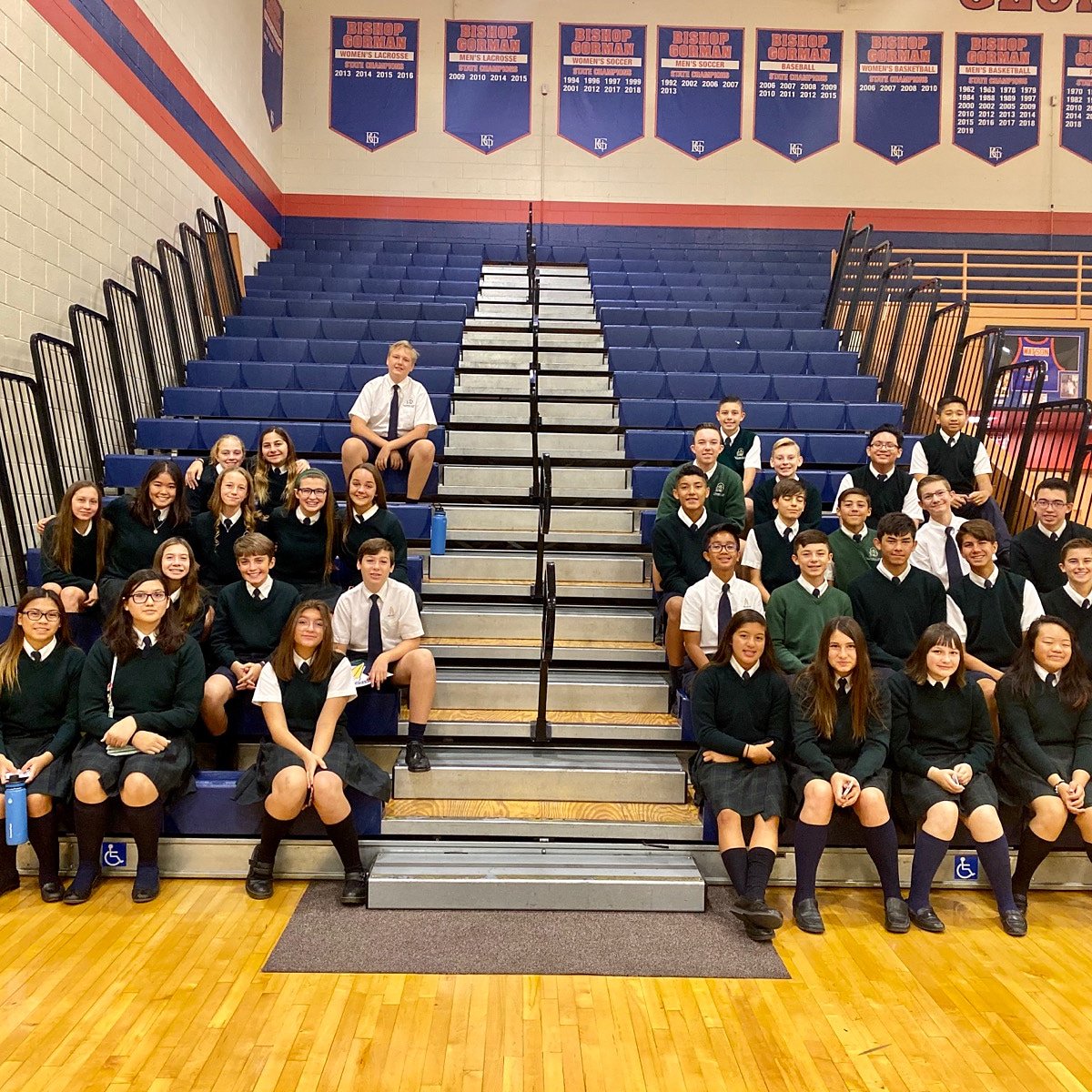 SEASCSLV's tweet image. SEAS 8th-graders enjoyed shadow day at Bishop Gorman today. Thank you for hosting us GAELS!
#SEAStheDay
#BishopGormanHS