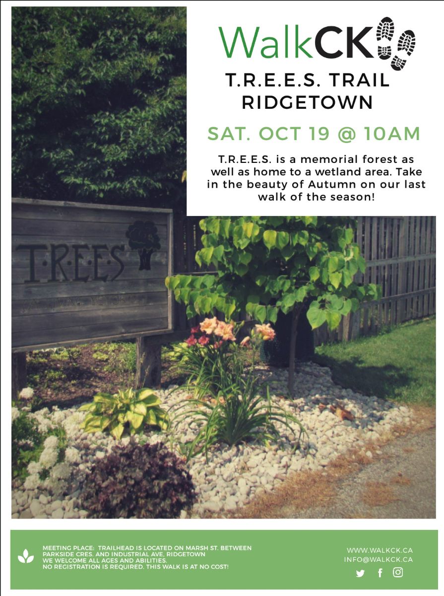Our last walk of the season is this Saturday at the T.R.E.E.S. Trail in Ridgetown! |URL|*