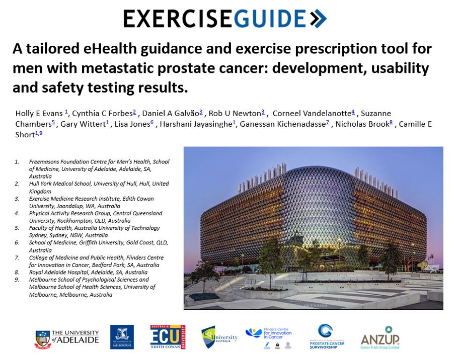 <a href="/ExOncTc/">ExOnc TC</a> 1/6 #Exercise has potential to moderate sequelae in men with #metastatic prostate cancer but myriad of barriers to supervised ex bit.ly/2VNDPzC. E-Health interventions offer another approach to address barriers. But they need to be user-centred #ExOncTC <a href="/camilleshort_au/">Camille Short</a>