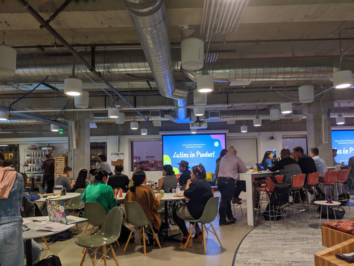 The second panel for our #LatinxInProduct event is now starting — we're loving the space and the @climatecorp globe! 🌎

Slides ➡️ bit.ly/cc-techqueria-…
 
Splashthat ➡️latinxinproduct.splashthat.com