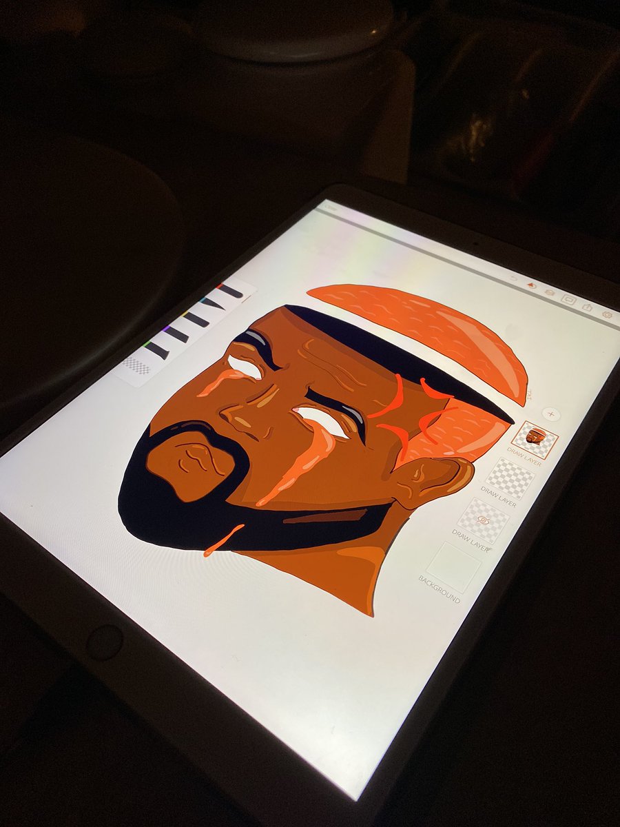 jonjohnrobinson's tweet image. Not only can she #sing #dance #songwrite #compose #makebeats and  #produce  @taiiimariee can #draw my #daughter is what you would call a true #artist I #snuck a quick #photo op she #freehanded this @kanyewest #digitalart