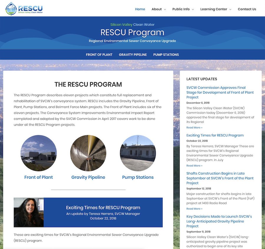 tierneydavid's tweet photo. Catching up in sharing some of my latest beautiful web design projects. This is a project by Silicon Valley Clean Water. https://t.co/Ki2dXMcuLy https://t.co/fmB3tZIOVw