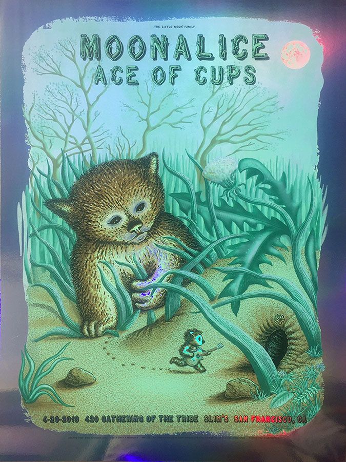 MoonalicePoster's tweet photo. .@EMEKstudios will be attending @TRPSorg Festival of Rock Posters on Saturday, October 19, 2019 at Hall of Flowers in Golden Gate Park. EMEK's first silkscreen poster in the @Moonalice series might be available if you're lucky! https://t.co/KT2jmj8n4r #FORP2019 #EMEK M1090 https://t.co/QqIaNH3u9T