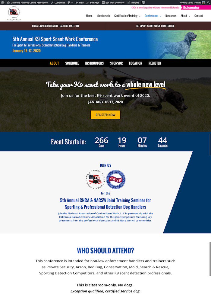 tierneydavid's tweet photo. And this a web design project for the complete redesign for the California Narcotic Canine Assoc. https://t.co/QBOgjHm1Li https://t.co/4fh9vZB5MH
