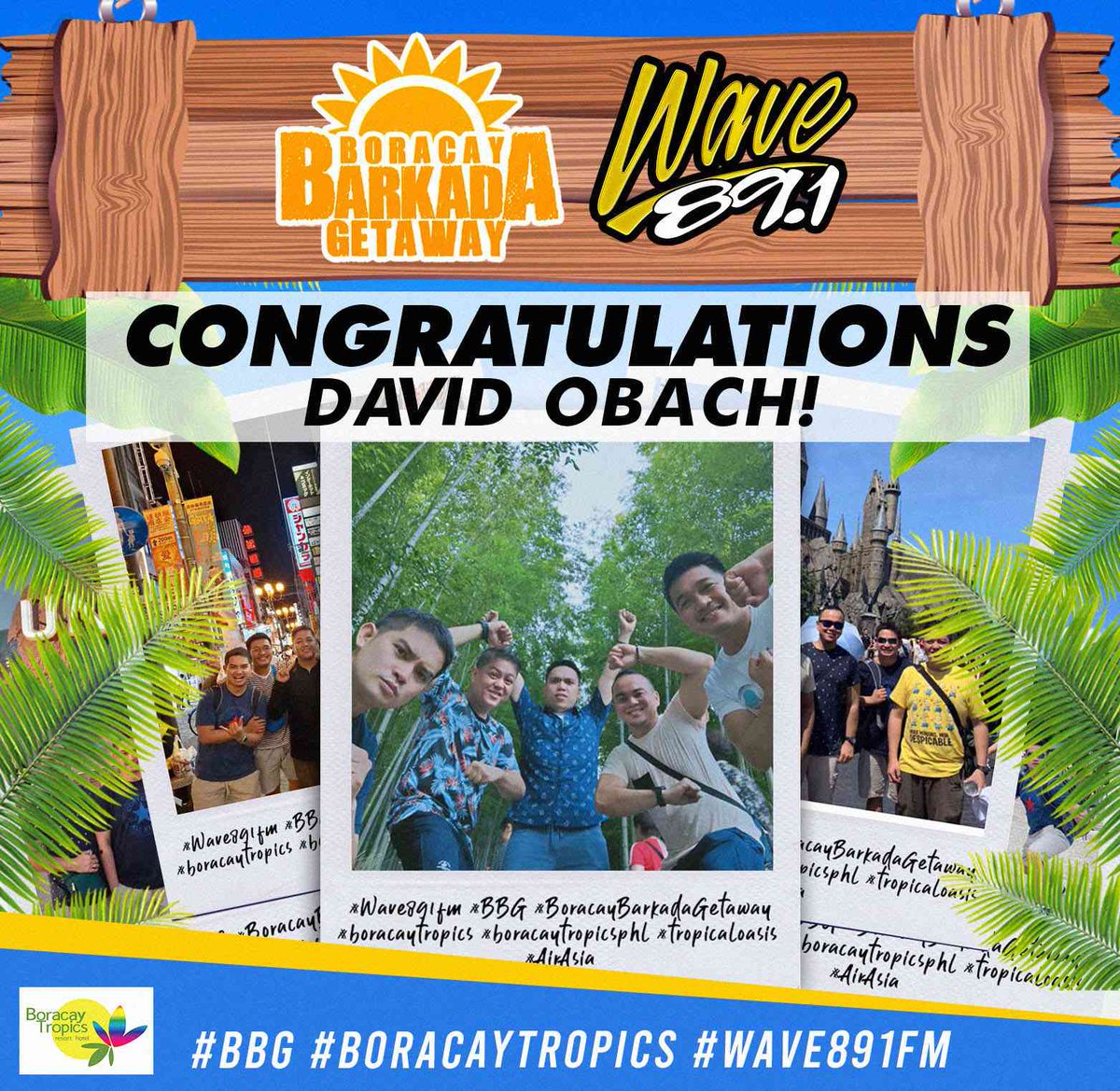 boracaytropics's tweet photo. Congratulations to our BBG 2019 winners!
@Wave891FM @boracaytropics
#boracaytropicsphl #boracaytropics #BBG #wave891 https://t.co/en89GpXETk