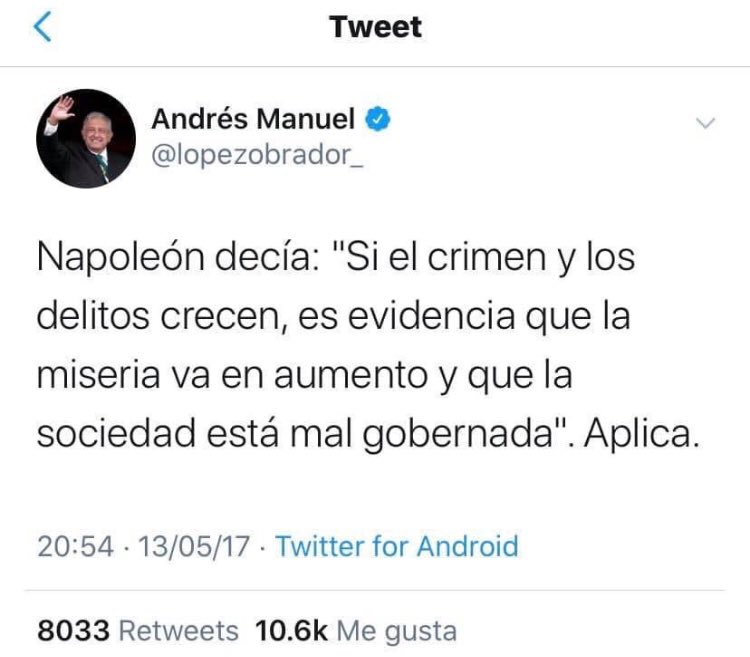 ¡Cuánta razón tenías, AMLO!
(Mayo 2017)
¿Balazo en el pie?