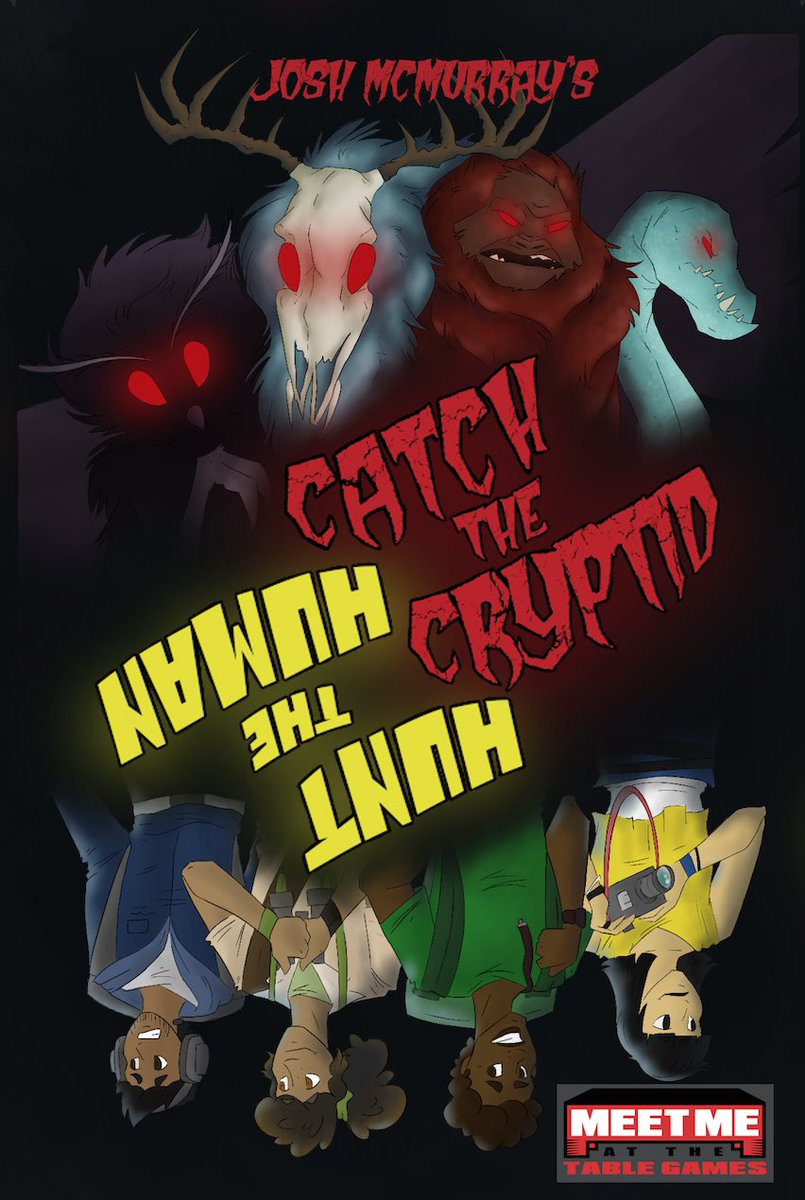 mmattg2017's tweet photo. Our brand new secret role game, Catch the Cryptid/Hunt the Human, is live on Kickstarter! It plays in 5-10 minutes, is for 4-10 players ages 10+. https://t.co/GAHtUmBd4Z