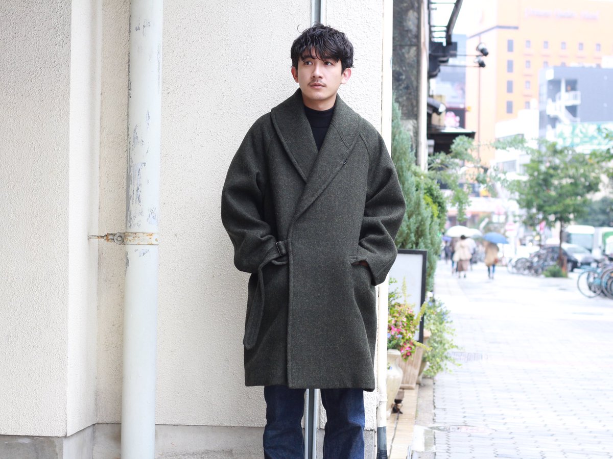 comoli ショールカラーコート NAVY size1 19AW