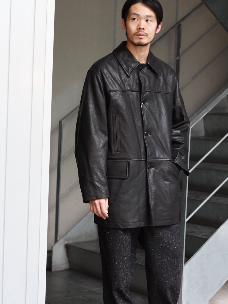 22aw COMOLI コモリ ラムレザーコート size2