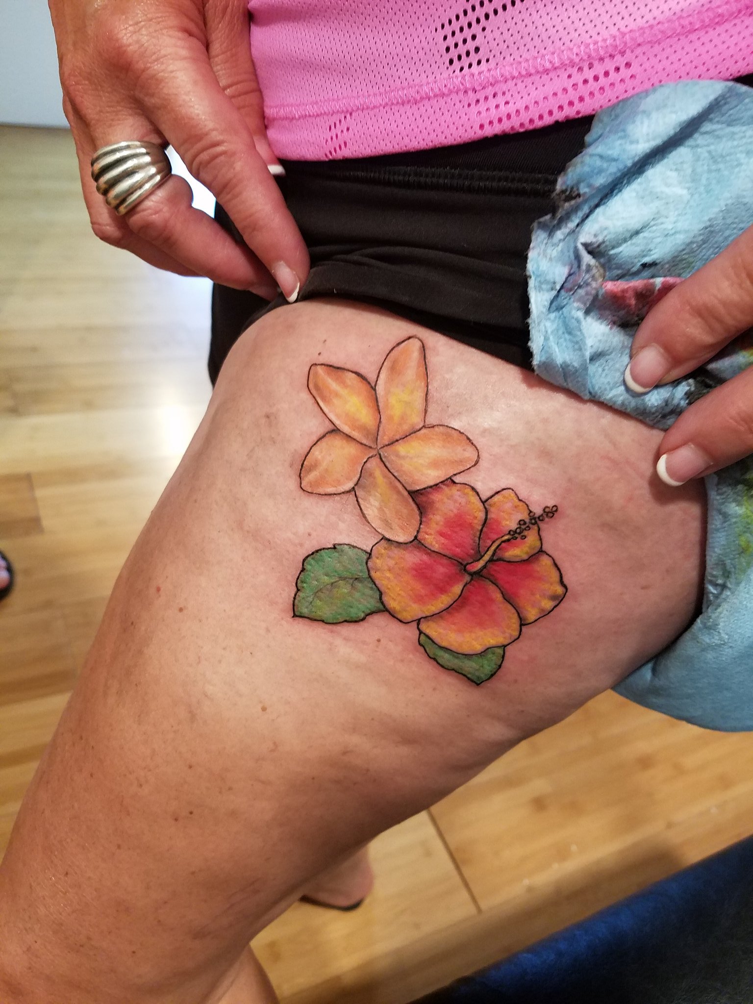 plumeria simple flower tattoo｜TikTok Search