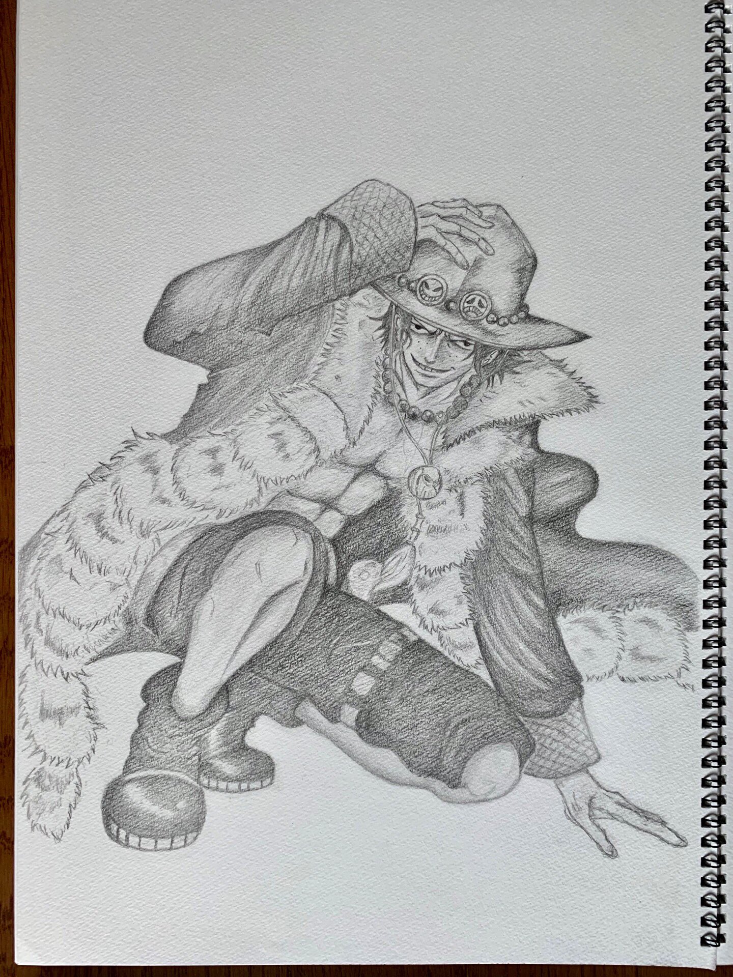 O Xrhsths M I I Sto Twitter ワンピース Onepiece エース ポートガス D エース Portgas D Ace 鉛筆絵 A3