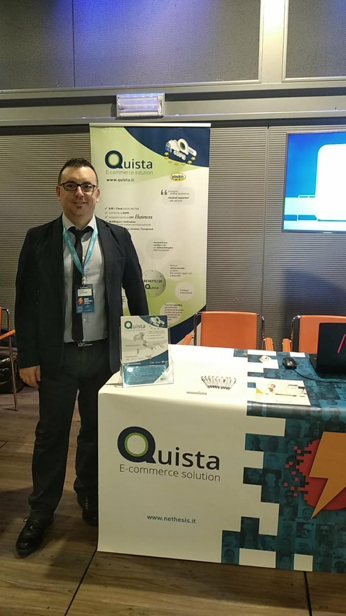 QuistaEcommerce's tweet photo. #neth2019 Nuove competenze, spunti e strategie da usare nel tuo lavoro quotidiano con Luca Pennetti e Sandro Cianfarani al nostro stand #ecommerceb2b #quista Ti aspettiamo!🔝🔝🔝🔝🔝 https://t.co/YmjPxQcbZH