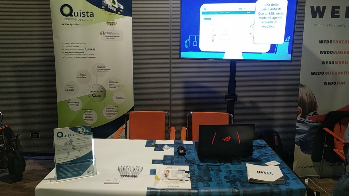 QuistaEcommerce's tweet photo. #neth2019 Nuove competenze, spunti e strategie da usare nel tuo lavoro quotidiano con Luca Pennetti e Sandro Cianfarani al nostro stand #ecommerceb2b #quista Ti aspettiamo!🔝🔝🔝🔝🔝 https://t.co/YmjPxQcbZH