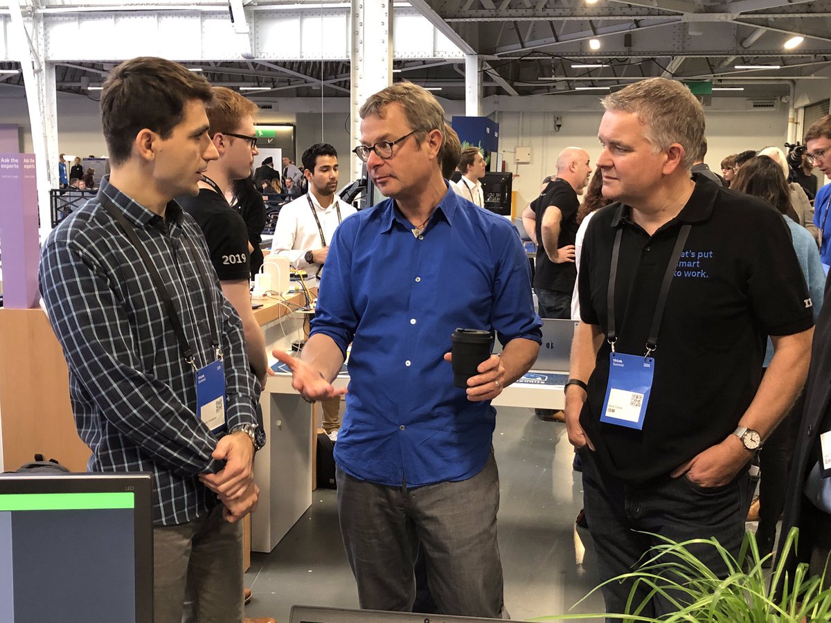 farrari's tweet image. @HughFW Thank-you for coming to chat to our team at #thinklondon about the #wastenet smart recycling project @IBM is working on with @Marwellwildlife. You’ve inspired our developers to keep pushing the boundaries around our innovative waste recognition and classification system.