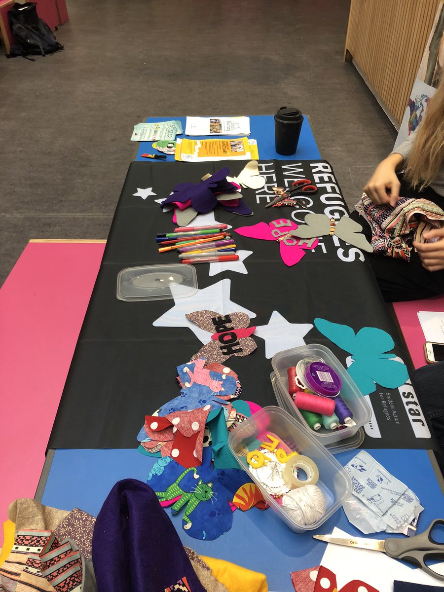 StarUea's tweet photo. UEA’s first STAR event with the Butterfly Effect Project to send to those migrants that are in indefinite detention! Thank you to everyone who took part in sending hope and love! #star #uea https://t.co/6VSEWSHuHd
