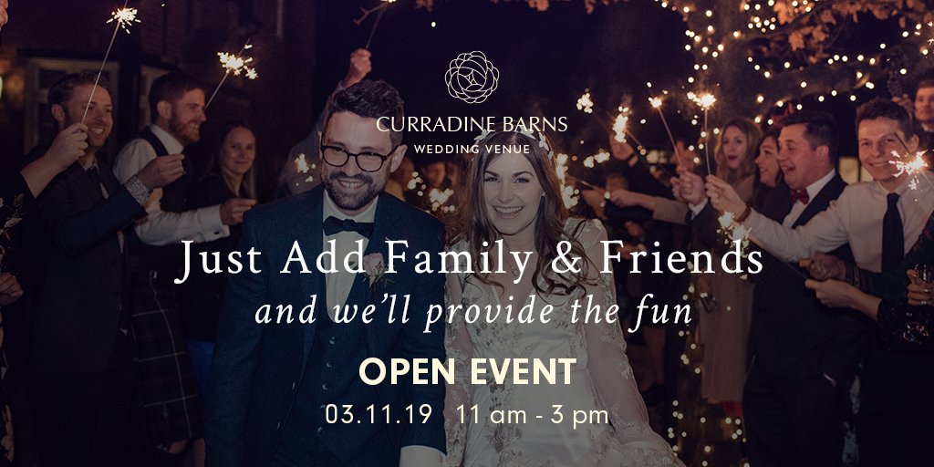 If you haven't found your perfect venue yet, our Open Event is your chance to explore Curradine Barns and ask all about the added extras that will make your wedding day extra fun and memorable with family and friends. To book, call 01905 670039 or click: bit.ly/2pA4uDO.