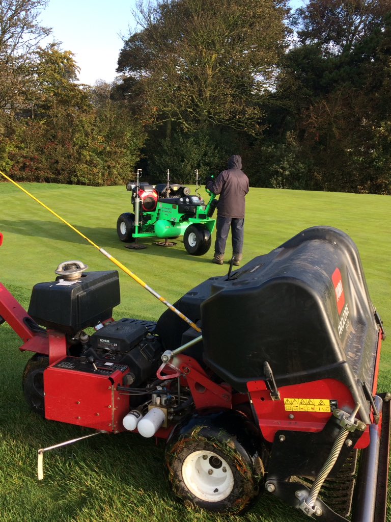 apsmallshaw's tweet photo. Had these 2 beauty's working together on the greens this week arguably the best machines for fine turf minimum disturbance aeration ever invented #air2g2 #toroprocore https://t.co/2vSNmJ5mZQ