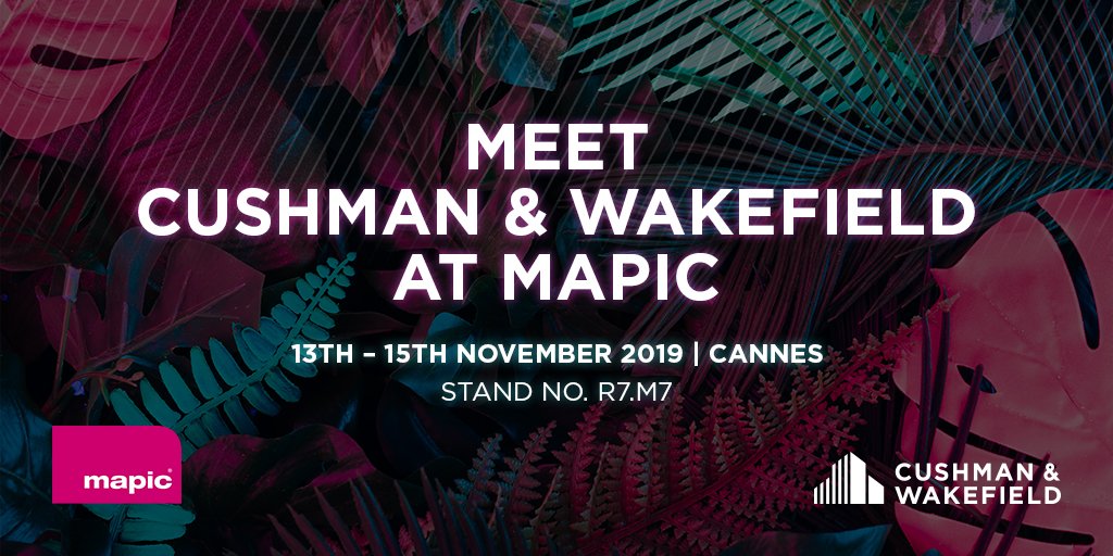 25 days until #MAPIC2019! Come and have a catch up with our Retail &amp; Leisure team to talk about how we can help to create vibrant, profitable locations. We will be hosting our MAPIC Drinks Reception sponsored by <a href="/BrewDog/">BrewDog</a>, Wed, 13 &amp; Thurs, 14 Nov, 5-7pm. cushwk.co/2VStr9K