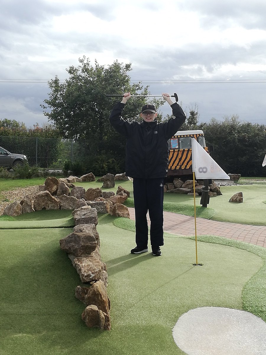 Cascade_Cohen's tweet photo. And we have a champion mini-golf player! ⛳️ Liam had a fabulous time at Congo Rapids yesterday... with a huge victory!🥇 Activities in the community is a great way to break up the day and try something new! 😊 #promotingindependence #autismwontstopme #winnerwinner #congorapids https://t.co/b2T7NgLHRm