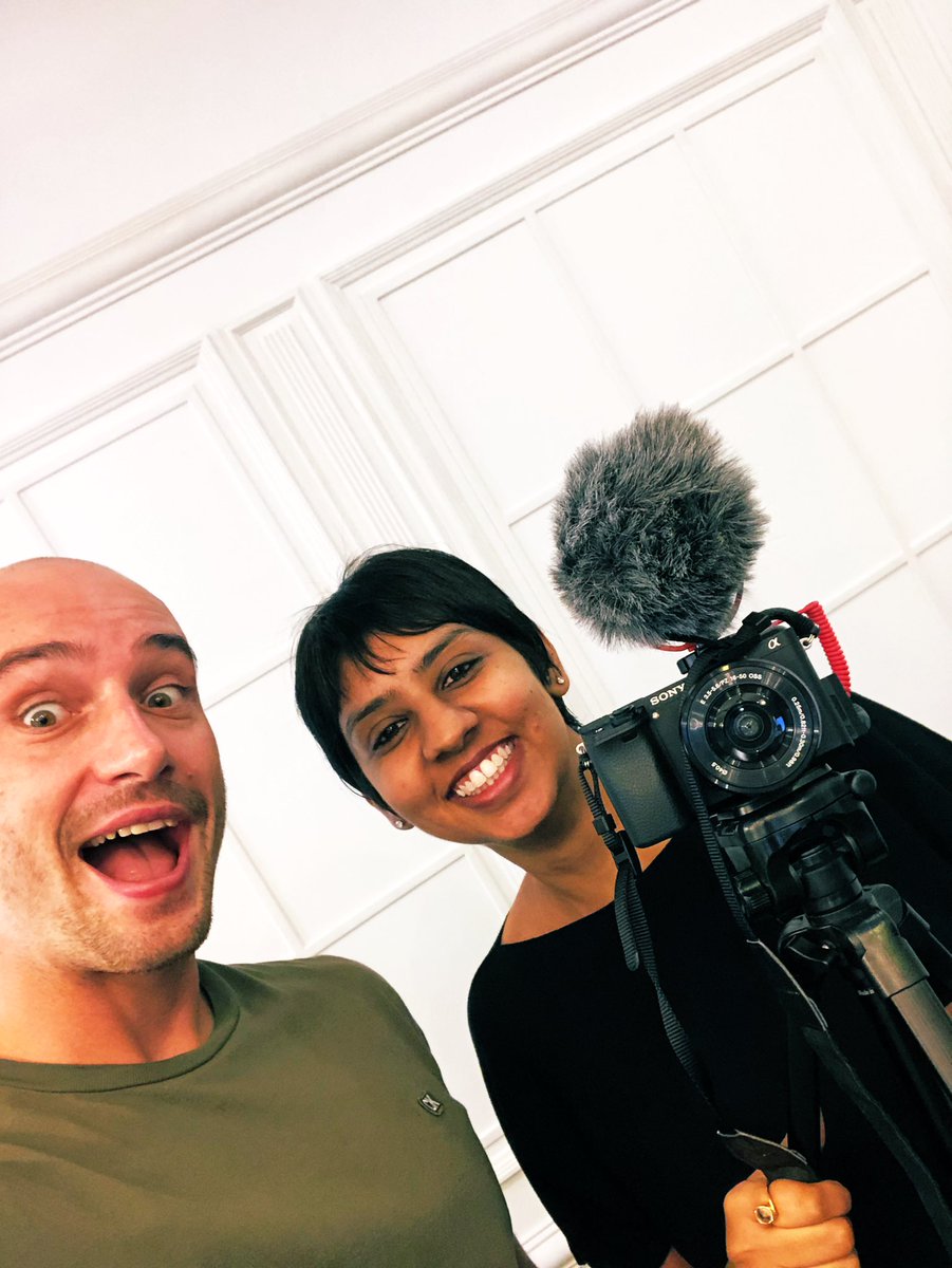 JoshDrasta's tweet photo. Behind the scenes of the next episode of Social Deconstructed with @sakshi_prak https://t.co/wFuahPBK35