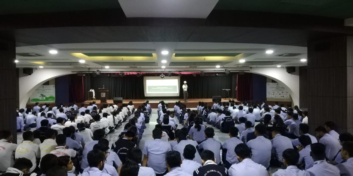 CleanToGreen's tweet photo. Royal Global School in #Guwahati is a host to the #EwasteAwarenessCampaign. 1,150 #people are learning the benefits of #ewaste recycling. #CleanToGreen #chooseyourbin https://t.co/mqwcXjvZZb
