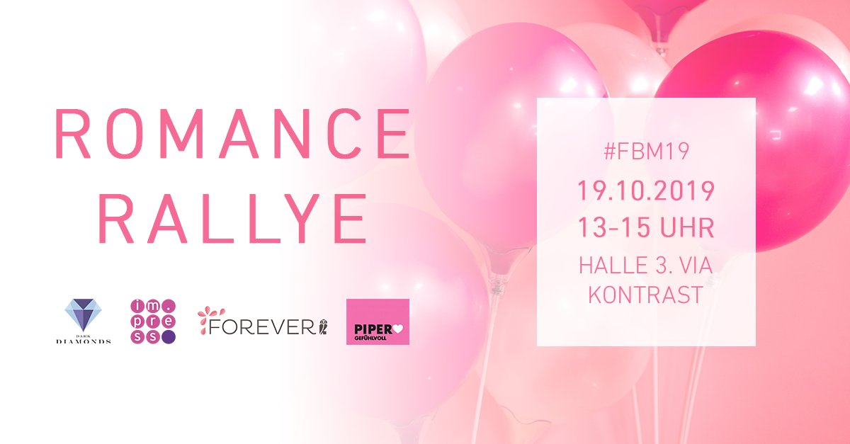 Morgen ist es endlich soweit! 😍 Kommt morgen ab 13 Uhr in Halle 3 Via. in den Raum Kontrast und trefft dort u.a. Sarah Stankewitz, Kyra Groh, Eva Fay &amp; Katrin Frank. Wir freuen uns schon riesig auf euch! Alle Infos zur #RomanceRallye findet ihr auch unter bit.ly/romancerallye