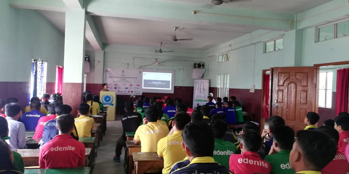 CleanToGreen's tweet photo. 500 #students from The Eden Public School in #Imphal are participating in the #EwasteAwarenessCampaign, learning the benefits of #ewaste recycling. #chooseyourbin #CleanToGreen https://t.co/IgwkHB2kOh