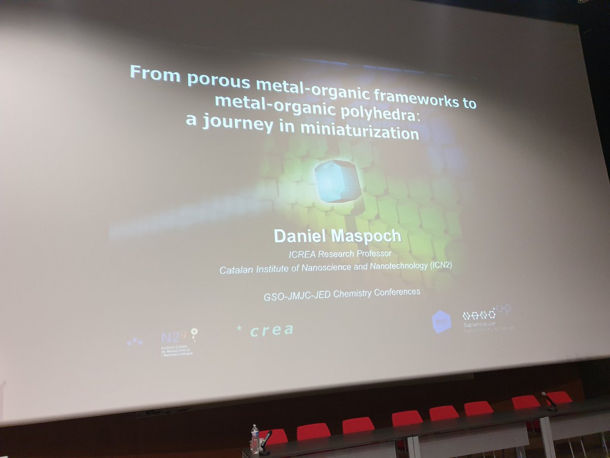It's a pleasure to start this morning session by the plenary talk given by Prof. Maspoch <a href="/WeAreNanoUp/">NanoUp - Maspoch Group</a> on #MOF chemistry 
<a href="/JMJC_RJSCF/">JMJC 2019</a> <a href="/scf_om/">SCF-OM</a> @reseauSCF <a href="/ED_SCB/">ED Sciences Chimiques Balard</a>