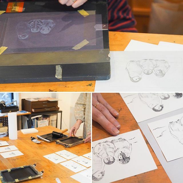 10_48net's tweet image. 本日は表現講座最終日。絵画やすりを使って立体製版で制作していただきました。
#printmaking #printmakingstudio #peopleofprint #mimeograph #printmakingworkshop #fileplateprocess ift.tt/2MnEQLD