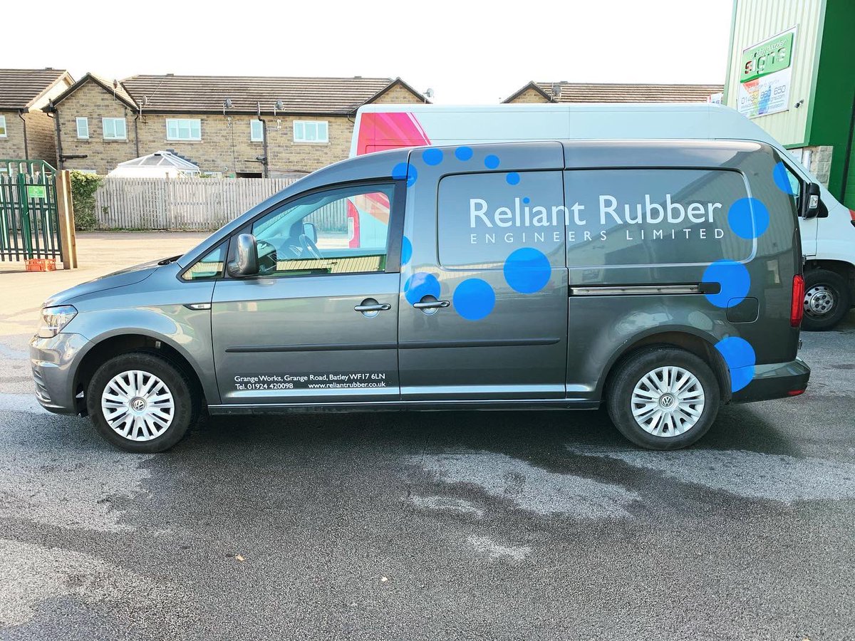 BobbyDSigns's tweet photo. The 1st of many vans for Reliant Rubber to receive vehicle graphics on this Volkswagen Caddy! @metamarkuk #huddersfield #rubber #graphics #design #fresh #wrap #wrapping #branding #brand #signs https://t.co/9y8YscY0RI