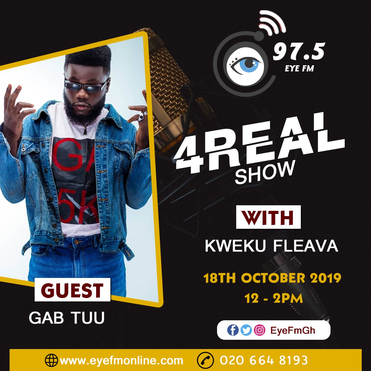 fm_eye's tweet photo. it's happening today on @fm_eye  97.5 with @kwekuVibes 
https://t.co/01WE1dCSzA https://t.co/vz3iuBl9CH